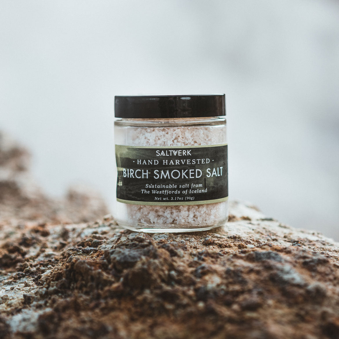 Premium Birkenrauch-Meersalz aus Island - 90g Gourmet Rauchsalz