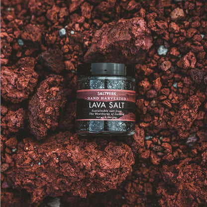Schwarzes Lava-Meersalz aus Island - 90g Premium Aktivkohle-Salz