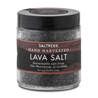 Schwarzes Lava-Meersalz aus Island - 90g Premium Aktivkohle-Salz
